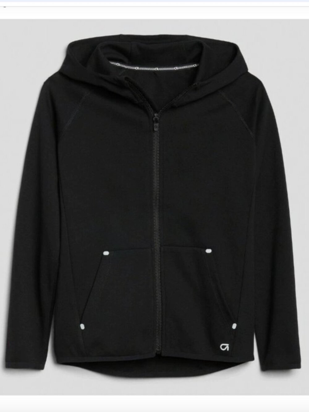 Gap GapFit Kids Fit Tech Zip Front Hoodie Size Medium (8) in Black